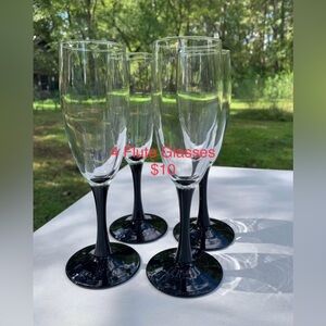 4 Vintage Glasses sold as a set